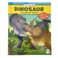 Title: Totally Awesome Dinosaur Coloring Book with Stickers, Author: Diego Vaisberg