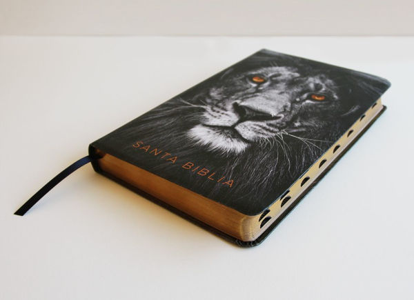 Biblia Reina Valera 1960 letra grande. Biblia León símil piel índice / Spanish Bible RVR 1960 Handy Size Large Print imitation leather Lion of Judah