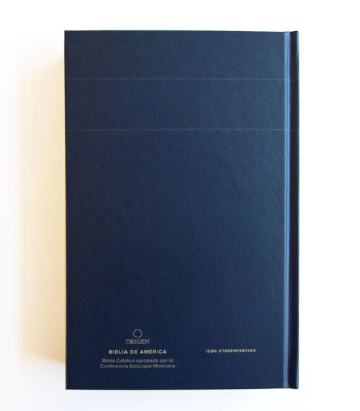 Biblia Católica letra grande, tapa dura azul con la Virgen de Guadalupe / The Catholic Bible: Large print edition. Leather-look hardcover, blue color