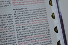 Alternative view 6 of Biblia RVR1960 Tapa dura y tela morada con flores tamaño manual con índice / Spanish Bible RVR 1960, Hardcover, Purple Cloth with Flowers, Handy Size