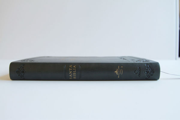 Biblia RVR 1960 letra grande tamaño manual, Piel gris con índice / Spanish Bible RVR 1960 Handy Size Large Print Leathersoft Gray with index