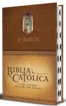 Alternative view 1 of La Biblia Católica: Edición letra grande. HC, marrón con índice, Virgen de Guadalupe en la cubierta / Catholic Bible. HC, Brown, index, with Virgin of Guada