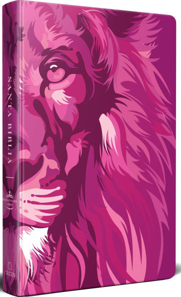 Biblia RVR 1960 letra grande tamaño manual, TD León de Judá rosada (Edición cantos pintados) / Spanish Bible RVR 1960 Handy Size Large Print HC Lion of Juda