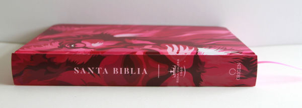 Biblia RVR 1960 letra grande tamaño manual, TD León de Judá rosada (Edición cantos pintados) / Spanish Bible RVR 1960 Handy Size Large Print HC Lion of Juda