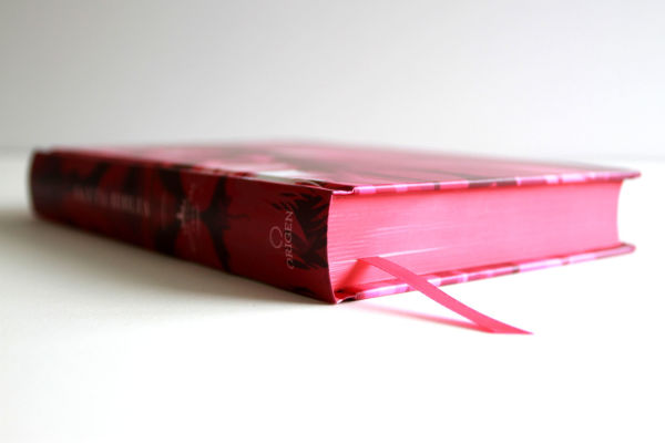 Biblia RVR 1960 letra grande tamaño manual, TD León de Judá rosada (Edición cantos pintados) / Spanish Bible RVR 1960 Handy Size Large Print HC Lion of Juda