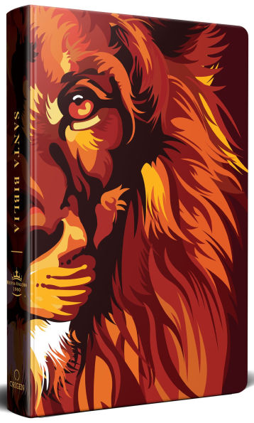 Biblia RVR 1960 letra grande tamaño manual, TD León de Judá marrón (Edición cantos pintados) / Spanish Bible RVR 1960 Handy Size Large, Hardcover Lion of