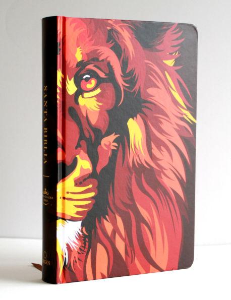 Biblia RVR 1960 letra grande tamaño manual, TD León de Judá marrón (Edición cantos pintados) / Spanish Bible RVR 1960 Handy Size Large, Hardcover Lion of