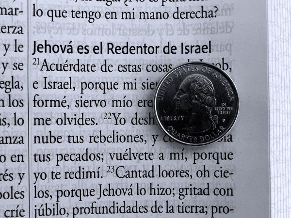 Biblia RVR 1960 Letra gigante, símil piel, gris (Edición cantos pintados) / Spanish Bible RVR 1960 Giant Print Handy Size Leathersoft Gray with cross