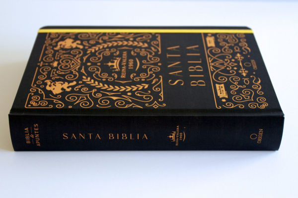 Biblia de apuntes RVR 1960 TD, Negro y oro (Edición cantos pintados) / Spanish Journaling Bible RVR 1960 HC Black and Gold