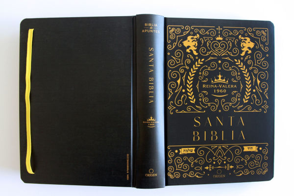 Biblia de apuntes RVR 1960 TD, Negro y oro (Edición cantos pintados) / Spanish Journaling Bible RVR 1960 HC Black and Gold