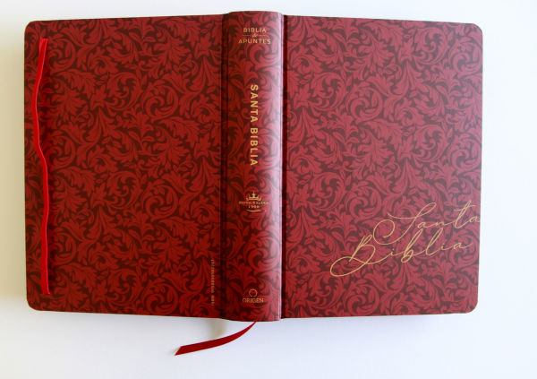Biblia de Apuntes RVR 1960 Tapa dura, Vino tinto (Edición cantos pintados) / Spanish Journalling Bible RVR 1960 Hardcover Burgundy