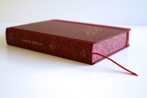 Biblia de Apuntes RVR 1960 Tapa dura, Vino tinto (Edición cantos pintados) / Spanish Journalling Bible RVR 1960 Hardcover Burgundy