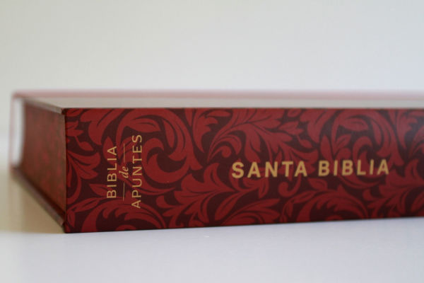Biblia de Apuntes RVR 1960 Tapa dura, Vino tinto (Edición cantos pintados) / Spanish Journalling Bible RVR 1960 Hardcover Burgundy