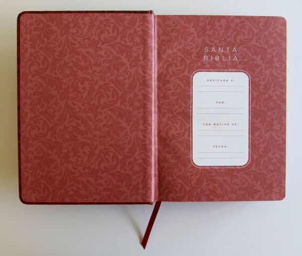 Biblia de Apuntes RVR 1960 Tapa dura, Vino tinto (Edición cantos pintados) / Spanish Journalling Bible RVR 1960 Hardcover Burgundy