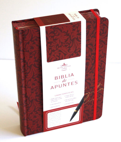 Biblia de Apuntes RVR 1960 Tapa dura, Vino tinto (Edición cantos pintados) / Spanish Journalling Bible RVR 1960 Hardcover Burgundy