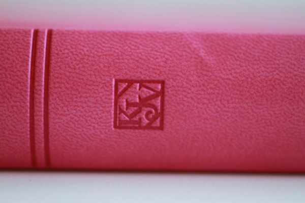 KJV Holy Bible, Large Print Handy Size, Fuchsia Premium Imitation Leather w/Ribbon Marker, Red Letter, Zipper
