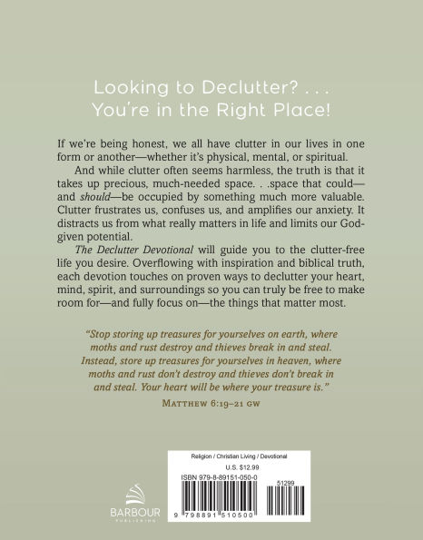 The Declutter Devotional: Biblical Inspiration for Making Room for What Matters