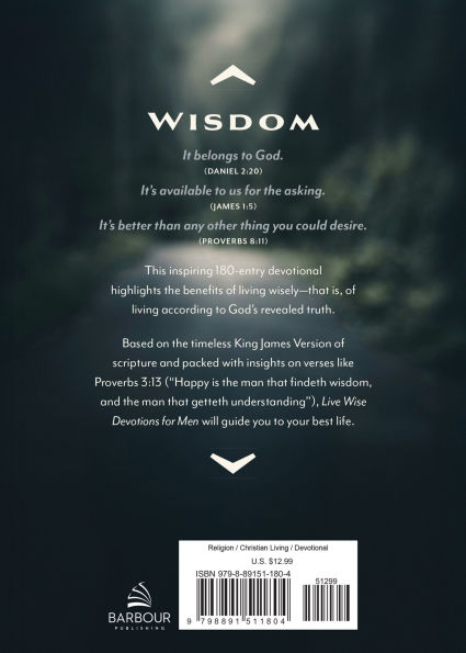 Live Wise Devotions for Men: 180 Readings