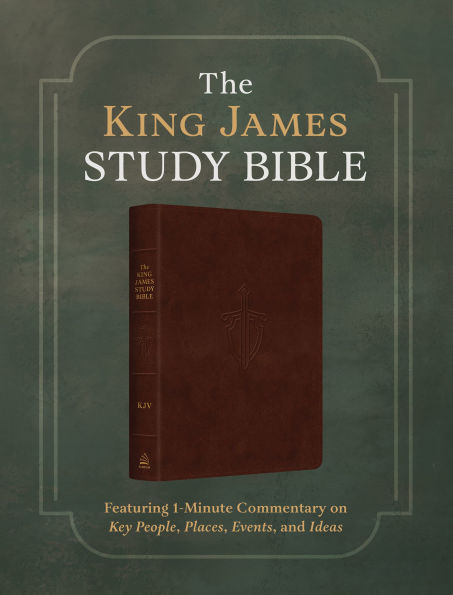 The King James Study Bible: Featuring 1-Minute Commentary on Key People, Places, Events, and Ideas [Men's cover]