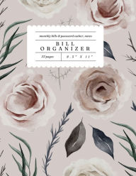 Title: Bill Organizer - Pale Purple Floral: Monthly Bill Organizer, Expense Tracker, Password Log, Author: Freedom Books