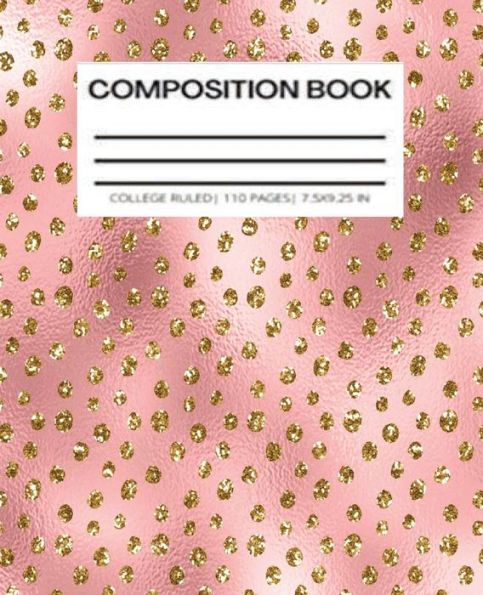 Composition Notebook - Gold Diamond