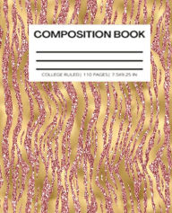 Title: Composition Notebook - Pink Gold Zebra Print, Author: Freedom Books