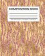 Composition Notebook - Pink Gold Zebra Print