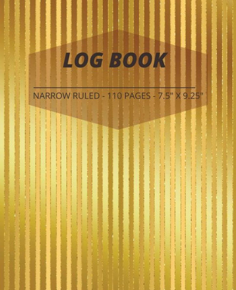 Log Book - Gold Vertical Stripe
