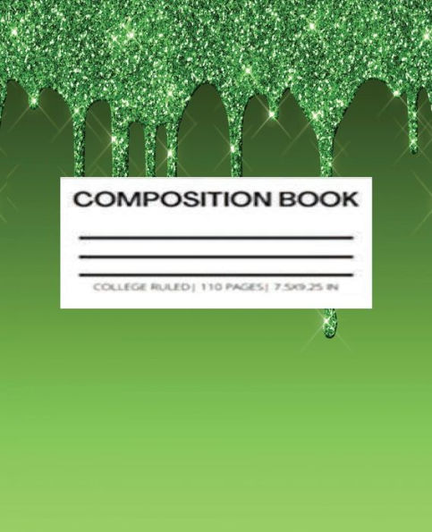 Composition Notebook - Green Drip