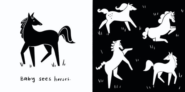 Baby Sees Farm Animals: A High-Contrast Board Book for Babies