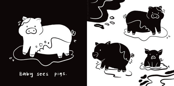 Baby Sees Farm Animals: A High-Contrast Board Book for Babies