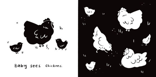 Baby Sees Farm Animals: A High-Contrast Board Book for Babies