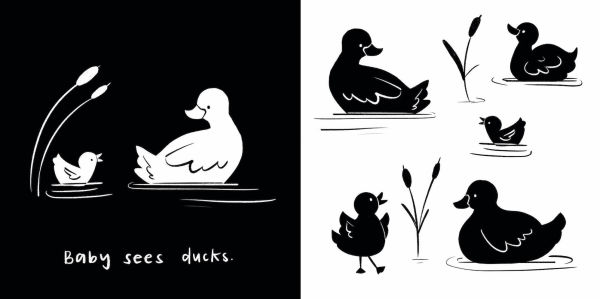 Baby Sees Farm Animals: A High-Contrast Board Book for Babies