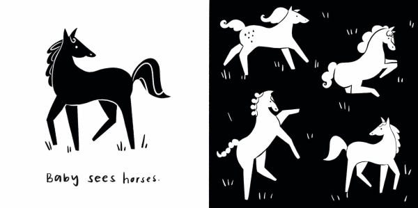 Baby Sees Farm Animals: A High-Contrast Board Book for Babies