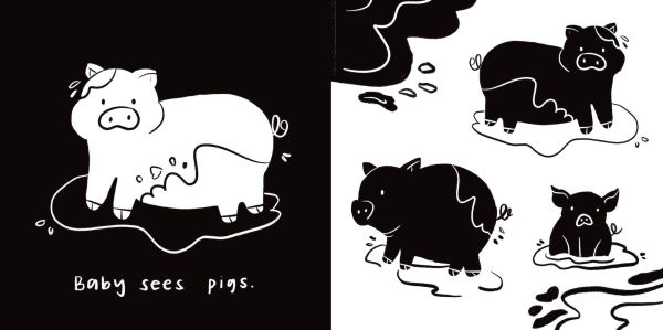 Baby Sees Farm Animals: A High-Contrast Board Book for Babies