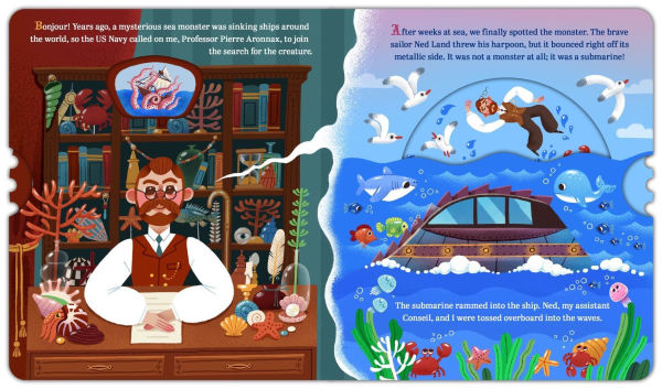 Lit for Little Hands: 20,000 Leagues Under the Sea: An Interactive Board Book Adapting the Classic for Kids