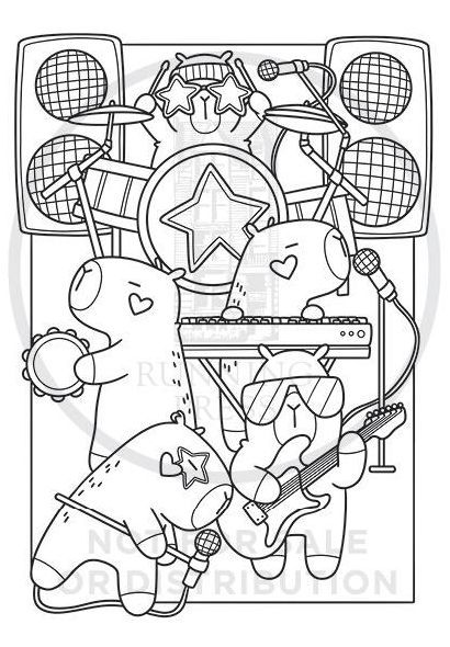 Super-Cute Capybaras: A Cozy Creatures Coloring Book