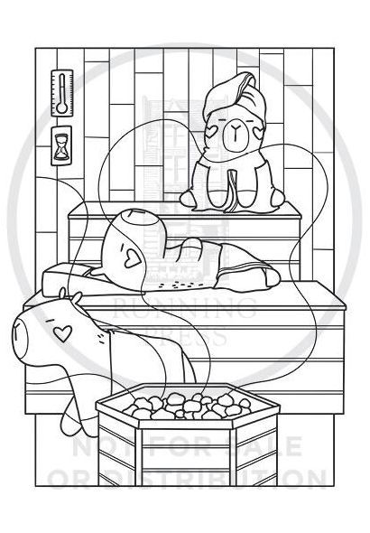 Super-Cute Capybaras: A Cozy Creatures Coloring Book