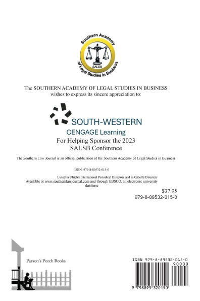Southern Law Journal, Fall 2024
