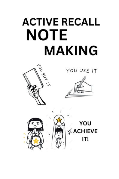 Active Recall Note Making: Recall, Note-taking notebook, Study Planner, Mind Mapping, Topper's stationary, Revision notebook