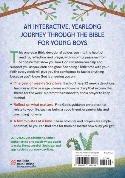The Bible in 52 Weeks Devotional for Boys: A Year of Growing in Faith