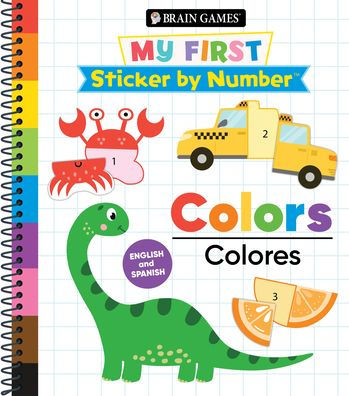 Brain Games - My First Sticker by Number: Colors - English and Spanish