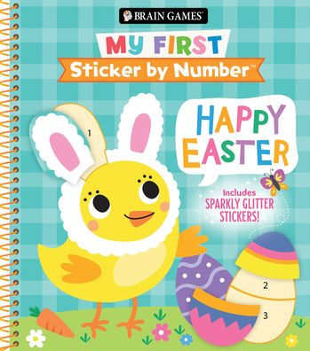 Brain Games - My First Sticker by Number: Happy Easter - Includes Sparkly Glitter Stickers!
