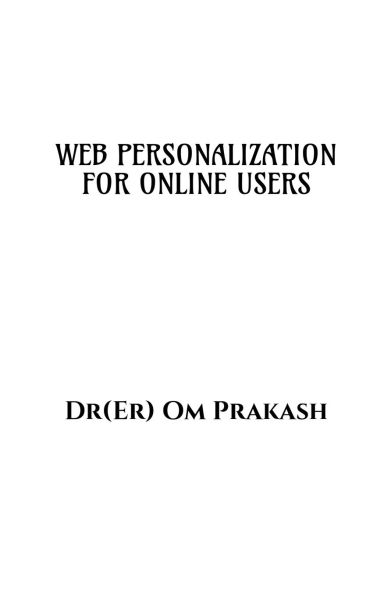 Web Personalization for Online Users