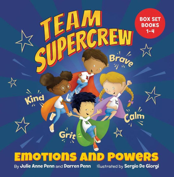 Team Supercrew - Emotions and Powers - 4 Book Box Set (books 1-4): Help Kids Through Big Emotions (Anger, Fear, Fustration, Sadness). Discover the Power to Be Brave, Be Kind, Be Calm, and Have Grit!