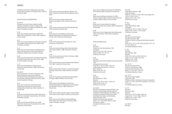Alex Katz: Collaborations with Poets