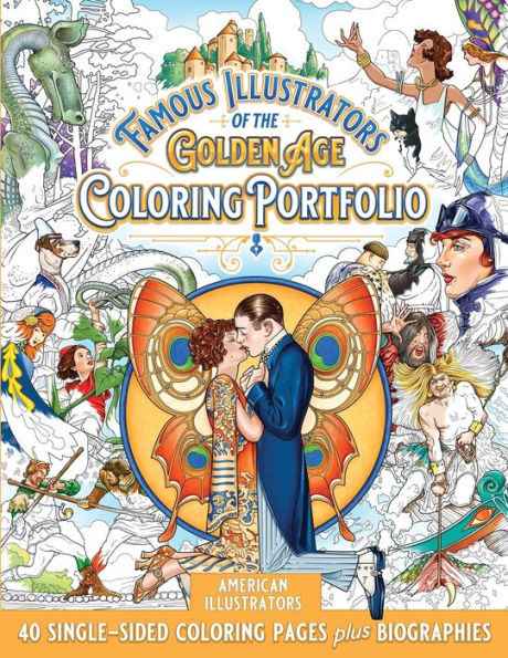 Famous Illustrators of the Golden Age Coloring Portfolio: American Illustrators