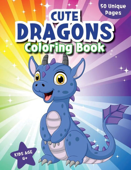 Cute Dragons Coloring Book