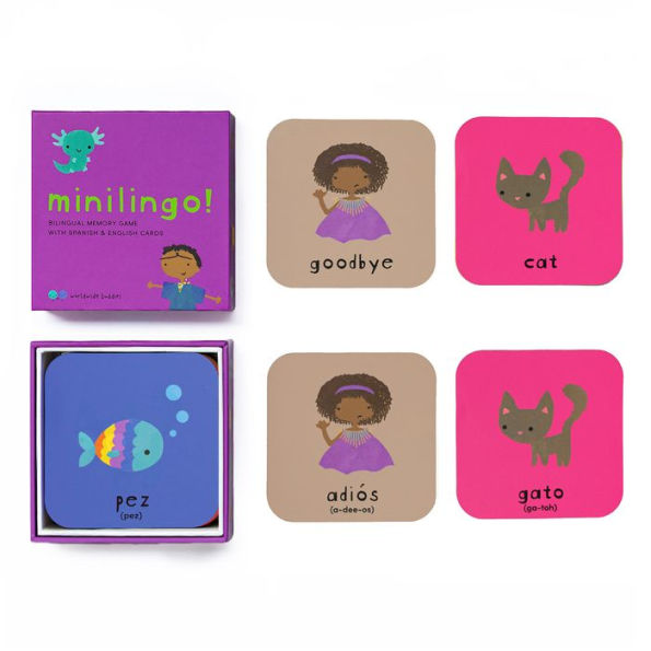 Minilingo Spanish / English Bilingual Flashcards: Bilingual memory game with Spanish & English cards