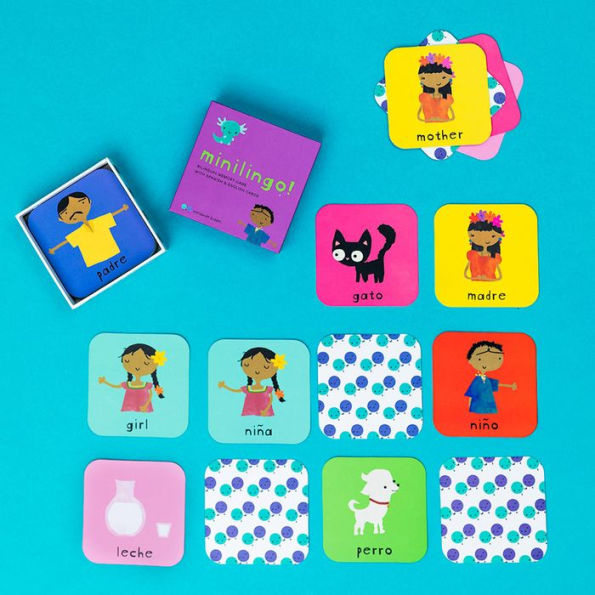 Minilingo Spanish / English Bilingual Flashcards: Bilingual memory game with Spanish & English cards
